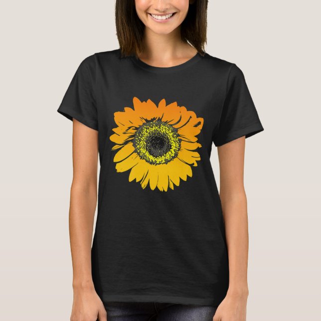 Solros Garden Happity Nature Summer Positivit T Shirt (Framsida)