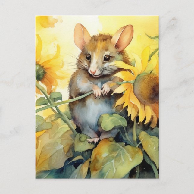 Solros Garden Mouse 4 av 17 Vykort (Framsida)