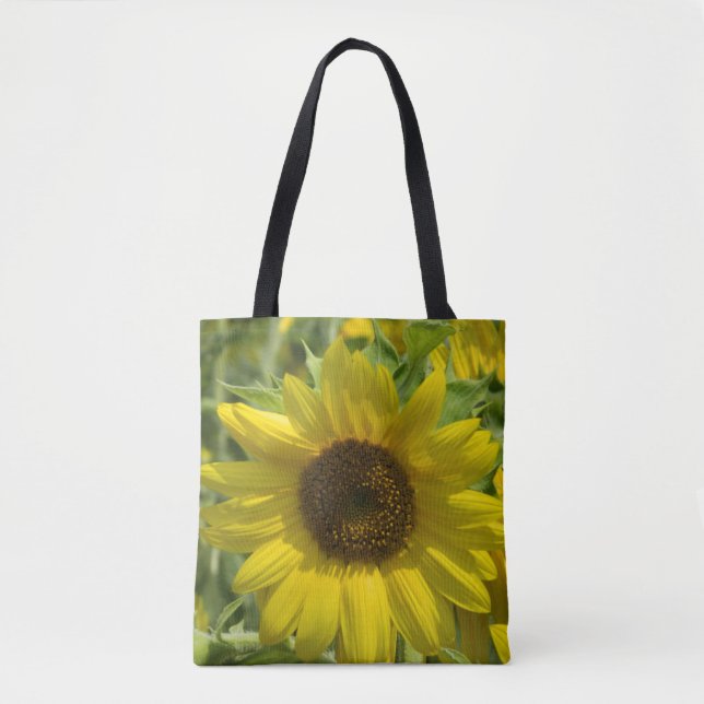 Solros Garden Prated Tote Bag Tygkasse (Framsida)