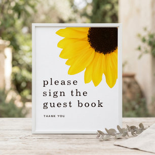 Solros Gästboksskrivare 18-års Födelsedagsfest Poster