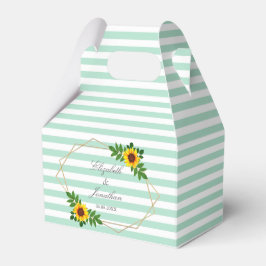 Solros Geometric Bröllop Presentaskar