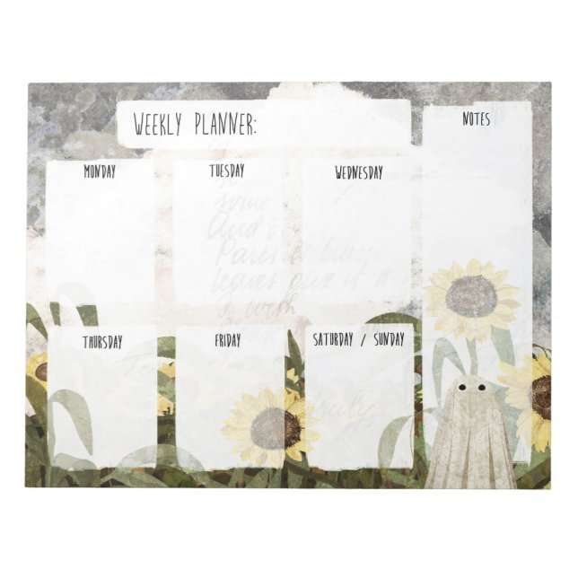 Solros Ghost Planner Anteckningsblock (Framsida)