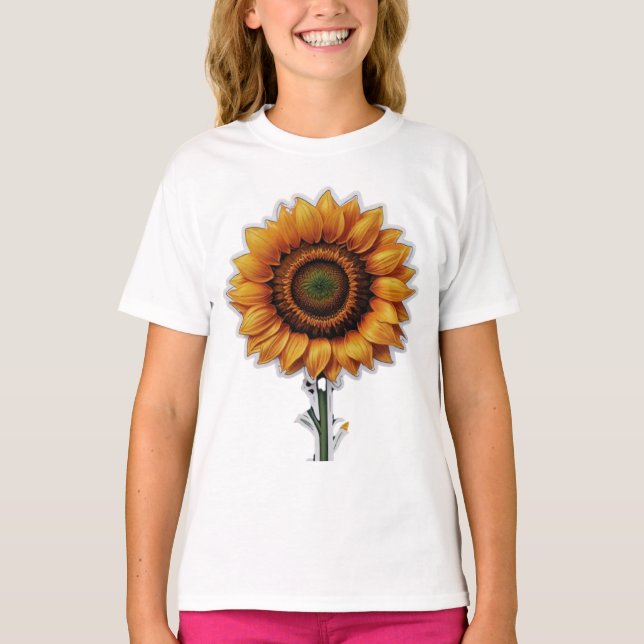 Solros | Girl's Basic T-Shirt (Framsida)