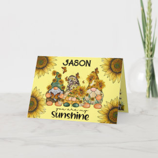 Solros Gnomes Birthday Kort