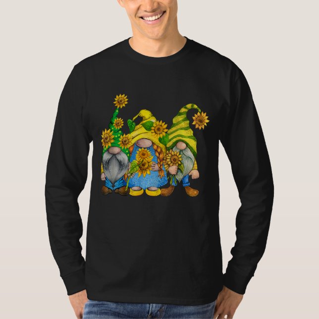 Solros Gnomes Tomte Scandinavian Three Garden G T Shirt (Framsida)