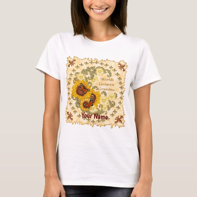Solros Grandma T Shirt (Framsida)