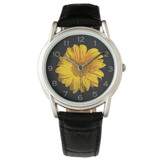 Solros Grått Numbers waa Armbandsur (Framsida)