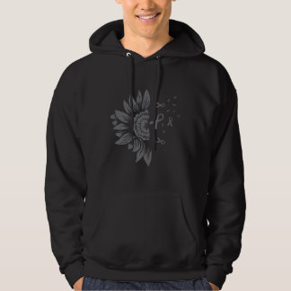 Solros Grått Ribbon Brain Cancer Tumor Coola Awar Hoodie