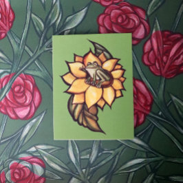 Solros Groda Blomma Grodyngel Blomma Vykort