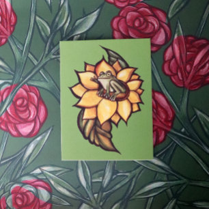 Solros Groda Blomma Grodyngel Blomma Vykort