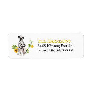 Solros Gult Dalmatien Returadress Etikett