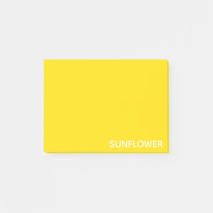 Solros Gult Färg Namn Post-it Block