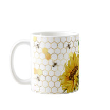 Solros Gult Honeycomb Bees Guld