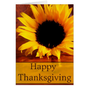 Solros:: Happy thanksgivinghälsningkort Hälsningskort