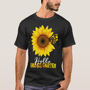Solros Hej Kindergarten Lycklig första dagen för S T Shirt