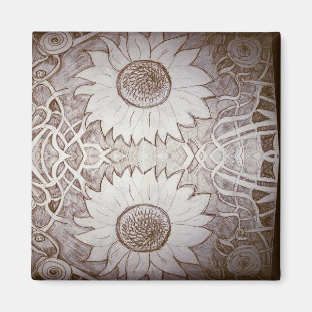 Solros hemma magnet (Framsidan)