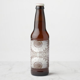 Solros hemma ölflaska etikett