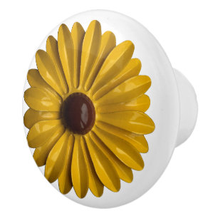 Solros Hippie Daisy Flower Blommigt BOHO Gult Knopp