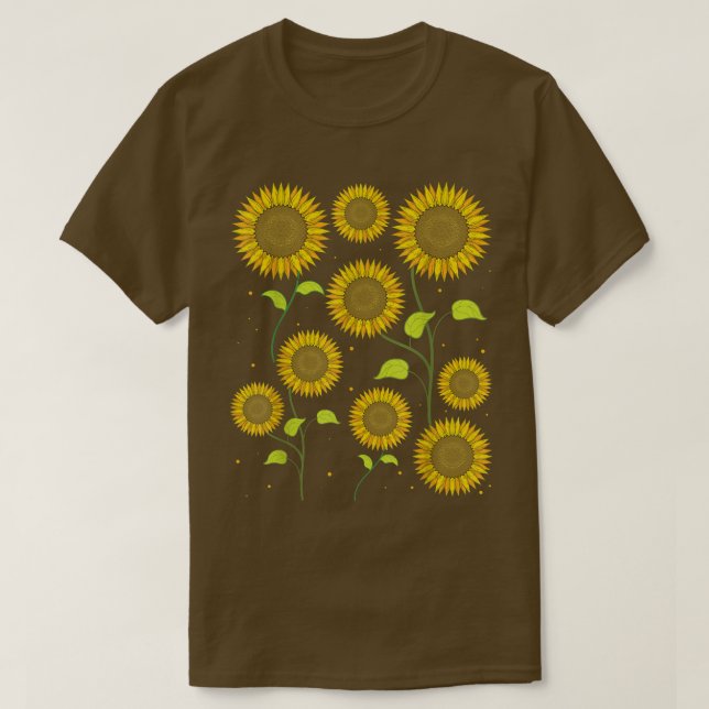 Solros Hippie Flower Blommar av typ S T Shirt (Design framsida)