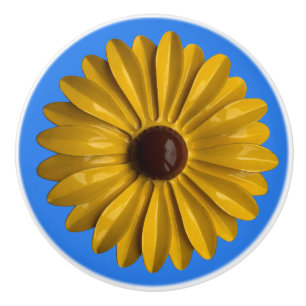 Solros Hippie Margerita Blomma Blommig BOHO Gul C Knopp