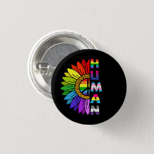 Solros Human i Rainbow Färg HBT-TQ PRIDE Knapp