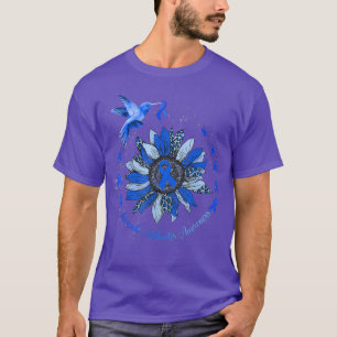 Solros Hummingbird Blue Ribbon Juvenile Arthrit T Shirt
