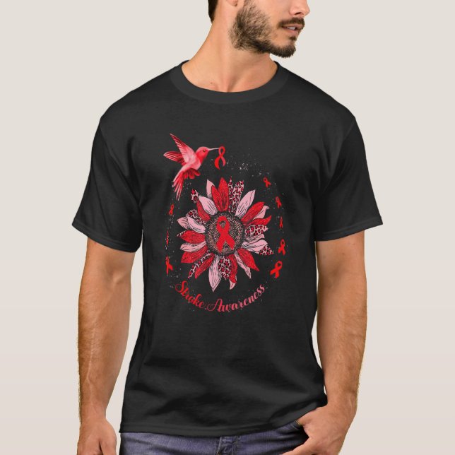 Solros Hummingbird Red Stroke Warrior T Shirt (Framsida)