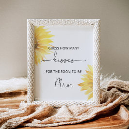 Solros hur många kyssar bröllopsfest spel poster