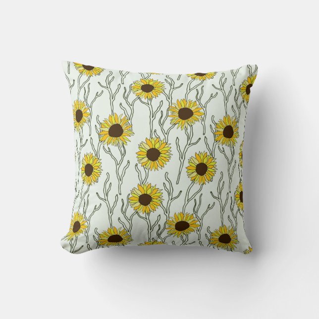 Solros huvudblomma  kudde (Framsida)