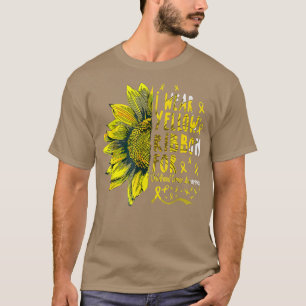 Solros I Bära Gult Ribbon Childancy Cancer Aw T Shirt