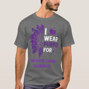 Solros I Bära Lila Ribbon Pankreascancer A T Shirt