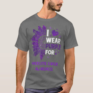 Solros I Bära Lila Ribbon Pankreascancer A T Shirt