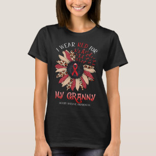 Solros I Bära Red Ribbon Granny Heart Disease A T Shirt