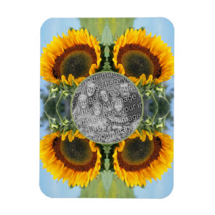 Solros i solsken Skapa ditt eget foto Magnet