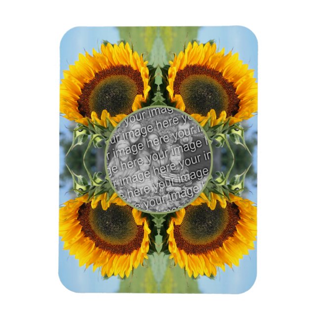 Solros i solsken Skapa ditt eget foto Magnet (Vertikal)