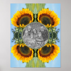 Solros i solsken Skapa ditt eget foto Poster
