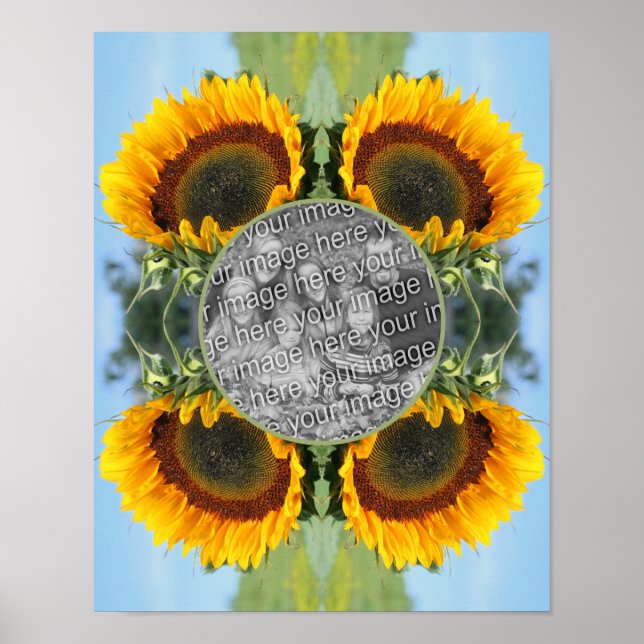 Solros i solsken Skapa ditt eget foto Poster (Framsidan)