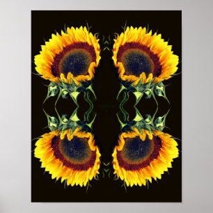 Solros i solskensfärgad Abstrakt Poster