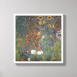 Solros i trädgården Gustav Klimt art nouveau Canvastryck