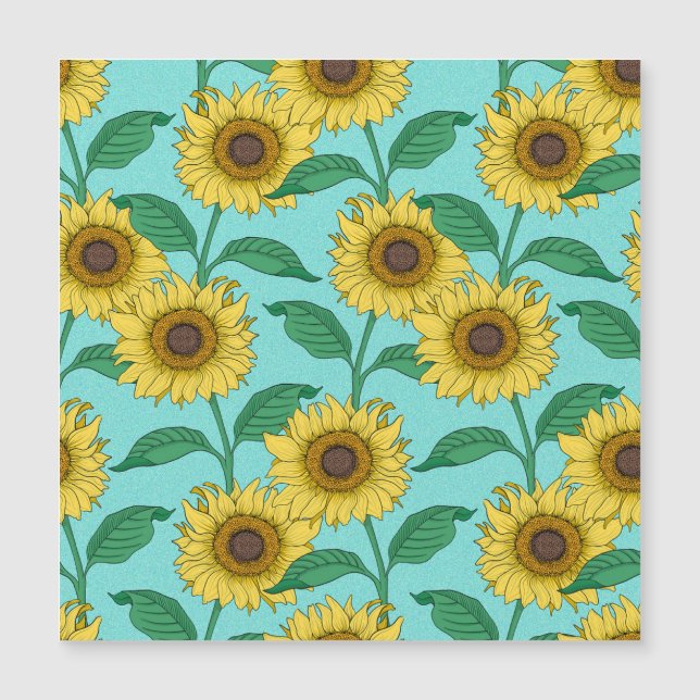 Solros Illustration Mode Repeat Mönster (Framsida)