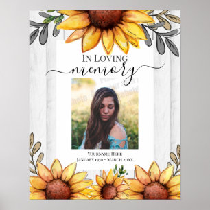 Solros In Loving Memory Fotoaffisch Poster