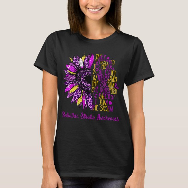 Solros Jag är Storm Pediatriska Stroke Awarenes T Shirt (Framsida)