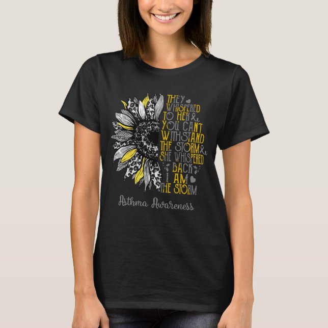 Solros Jag är stormen Athma Awareness T Shirt (Framsida)