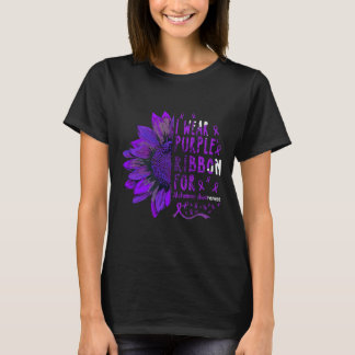 Solros jag bär lila band för Heimerheimer Aw T Shirt