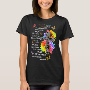 Solros Jesus Kor Butterfly Jag kan föreställa mig T Shirt