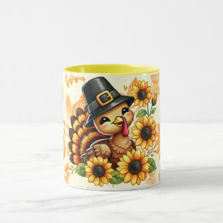solros kalkon Mugg