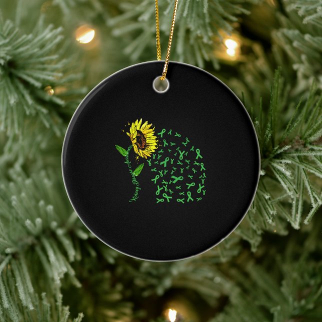 Solros Kidney Disease Awareness Gift Tee Julgransprydnad Keramik (Träd)