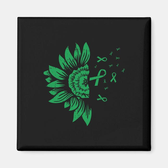 Solros Kidney Disease Mental Health Scoliosis R Magnet (Framsidan)