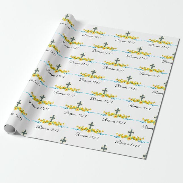 Solros & Kors Kristet Presentpapper (Utrullad)
