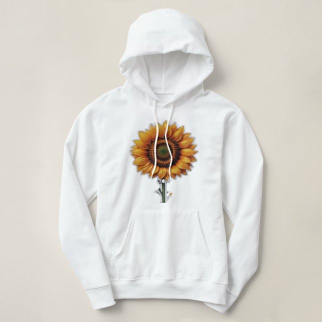 Solros | Kvinnors Basic Hoodie T Shirt (Design framsida)
